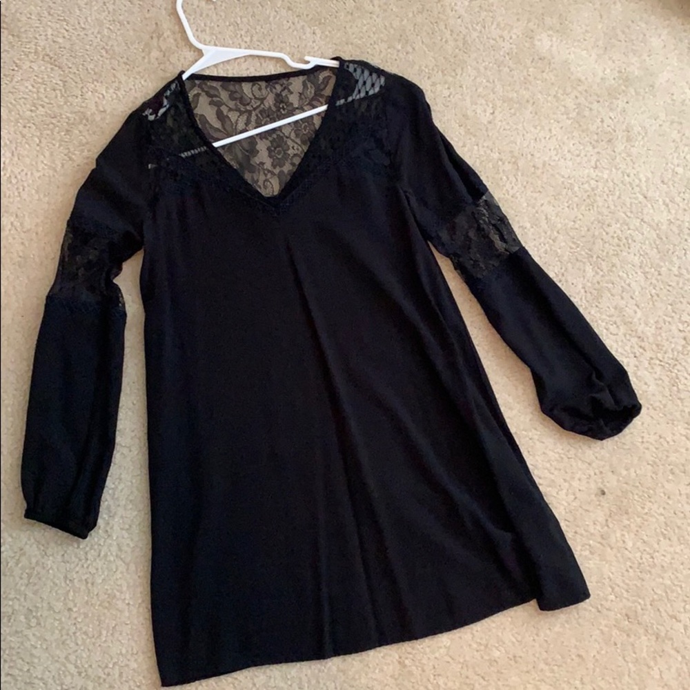 Black long flowy shirt